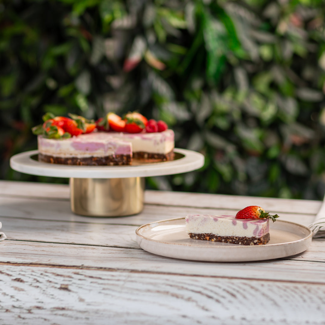 Felie Tort Raw-Vegan Cheese Cake & Zmeura