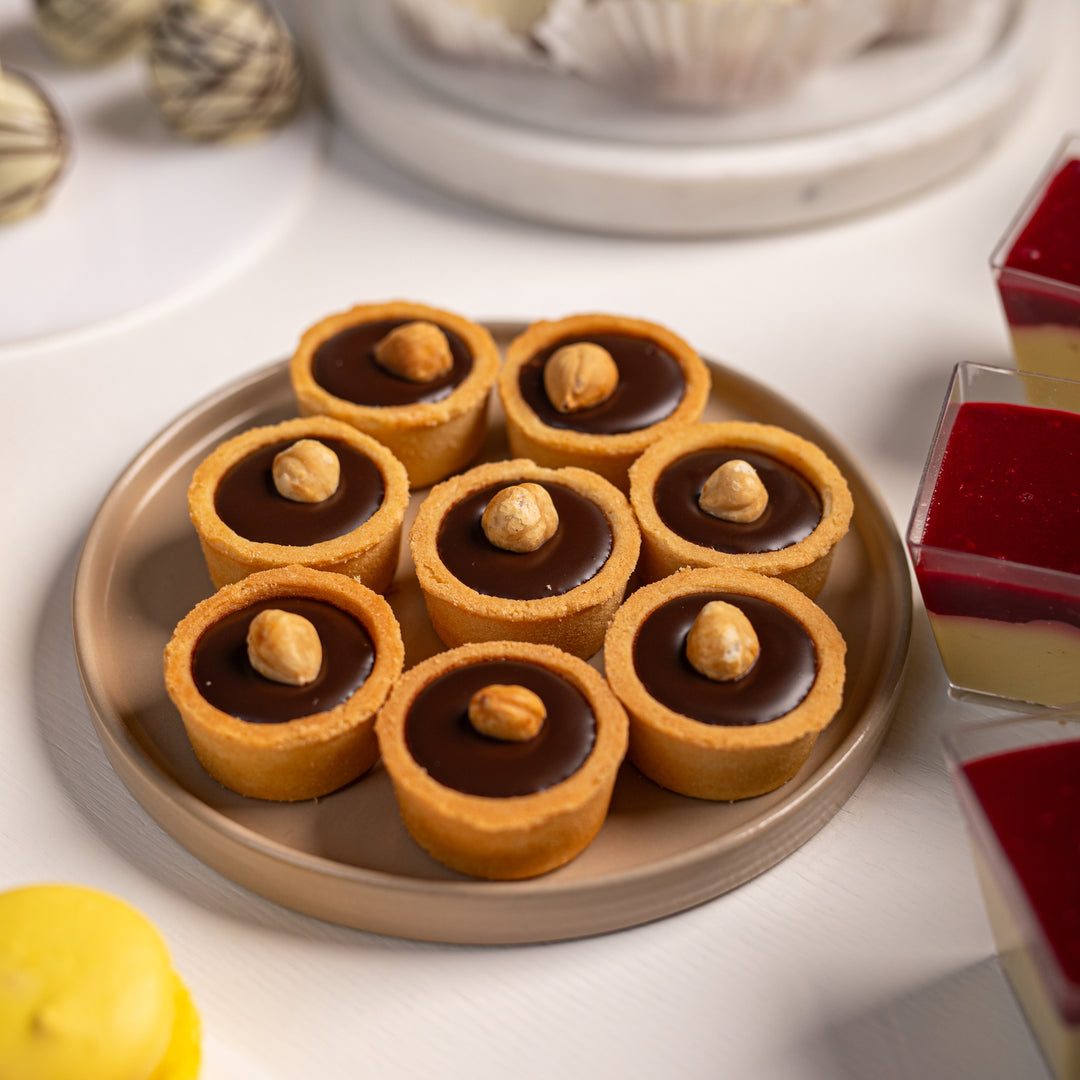 Mini tarta cu ciocolata si caramel