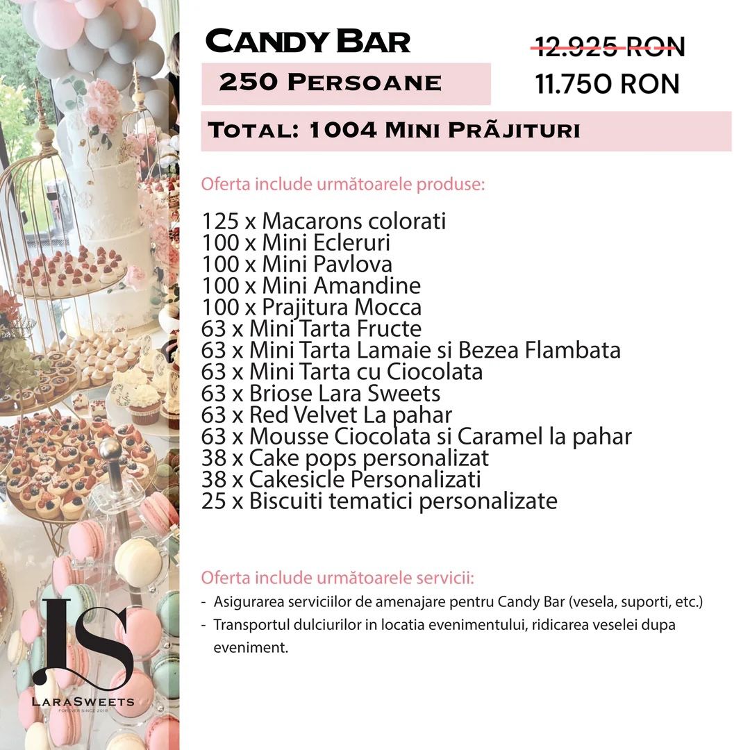 Candy Bar 250 persoane