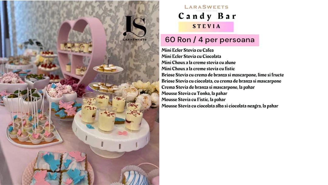 Candy Bar Miniprajituri cu Stevia