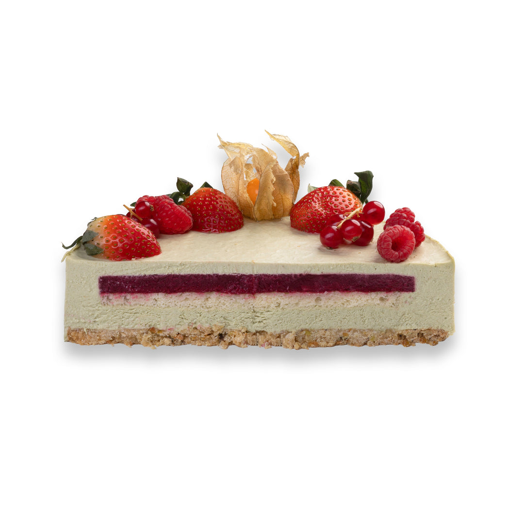 Tort cu Fistic si Zmeura cu Stevia