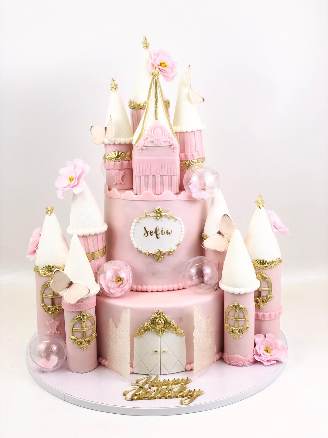 Enchanted Pink Castle Cake