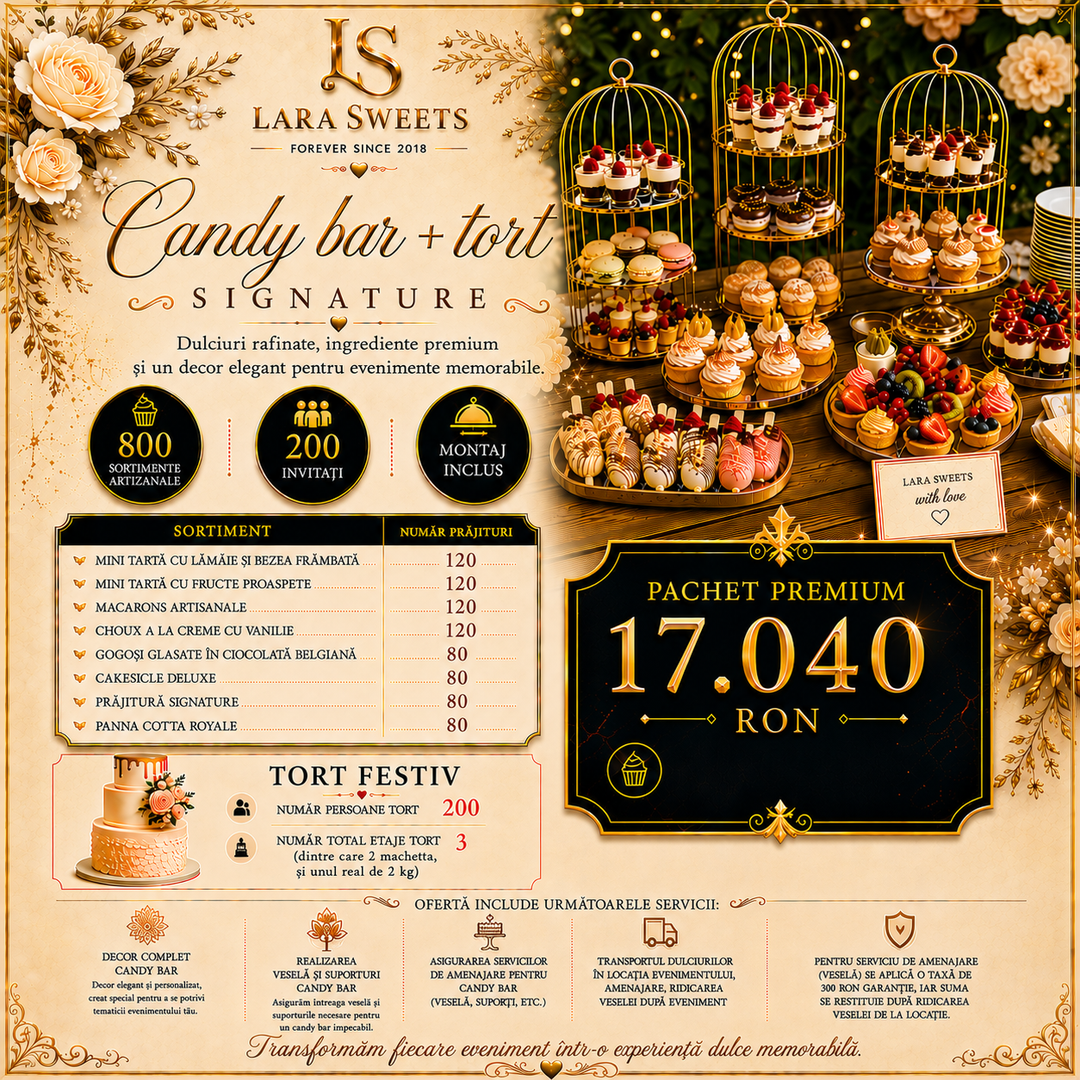 Candy Bar Signature & Tort 200 persoane