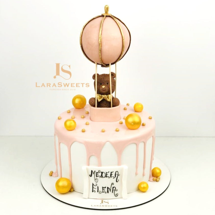 Tort Ursulet In Balon Auriu
