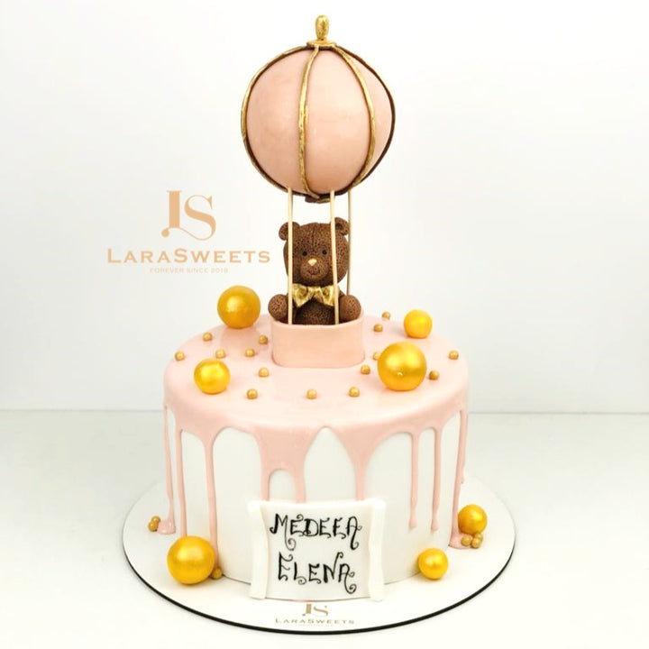 Tort Ursulet In Balon Auriu
