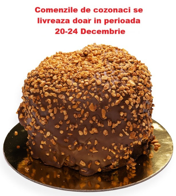 Mini - Cozonac Special cu Caramel, Nuca, Cacao si Rom