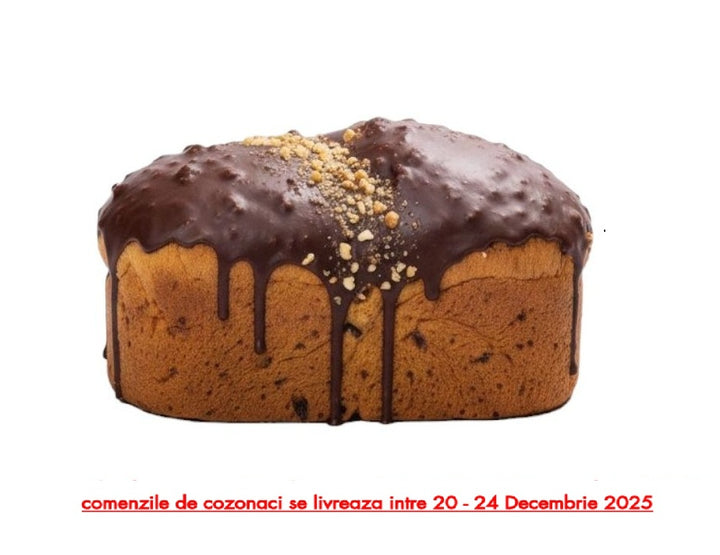 Cozonac Glazurat Stevia cu Nuca Cacao Rom
